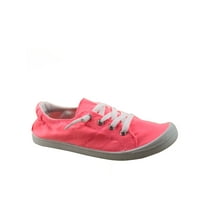 Zig-s Women's Causal Comfort Slip On Round Toe Flat Sneaker Shoes (Neon Pink, 7.5)