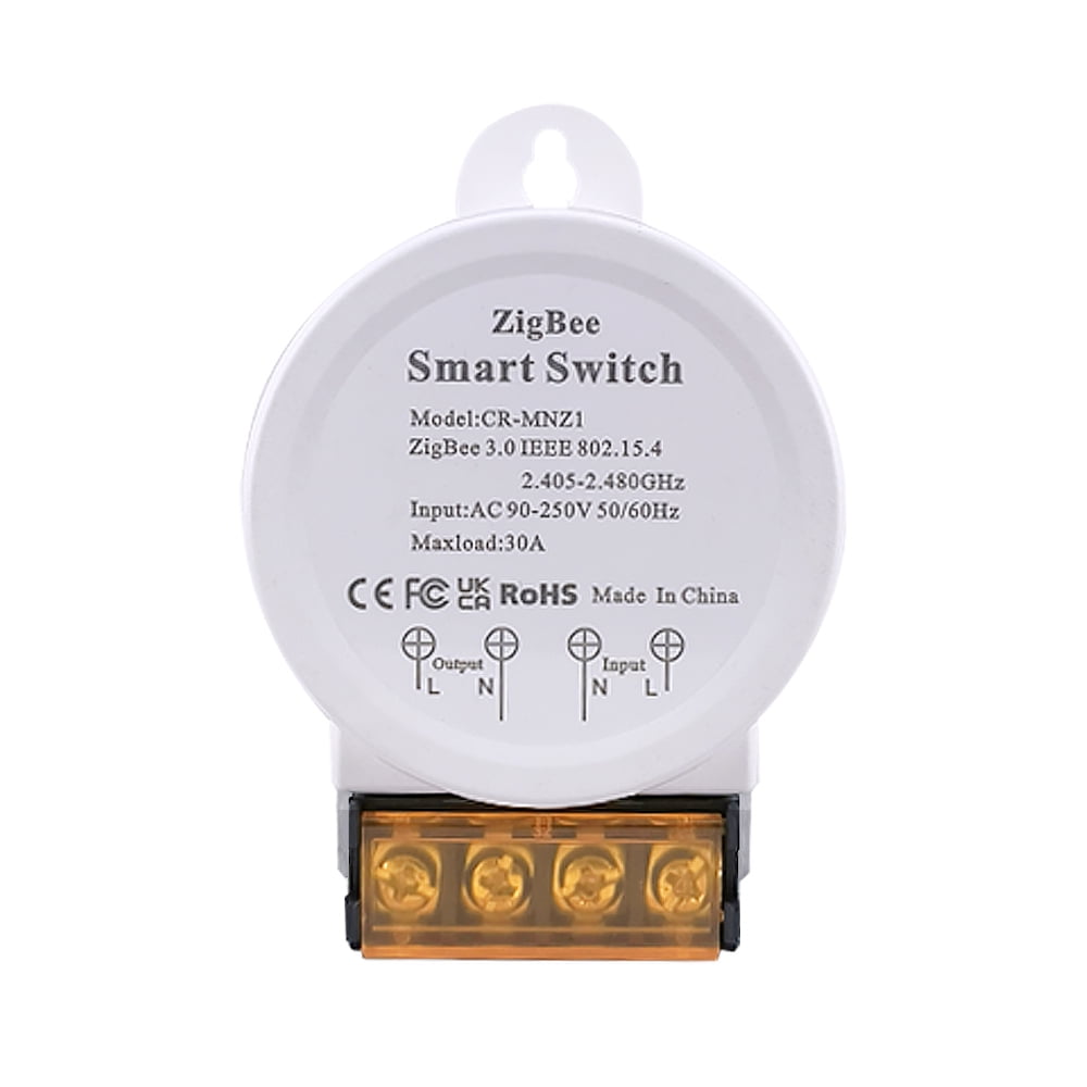 ZigBee 30A wireless remote control switch, Tuya Smart Life App, supports Amazon Alexa Google Assistant voice control, suitable for high-power lighting and electromechanical processing