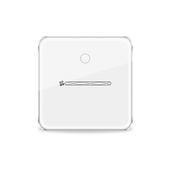 ZigBee 802.15.4 1-Gang Touch & Slider Fan Light Switch with Tempered Glass Panel