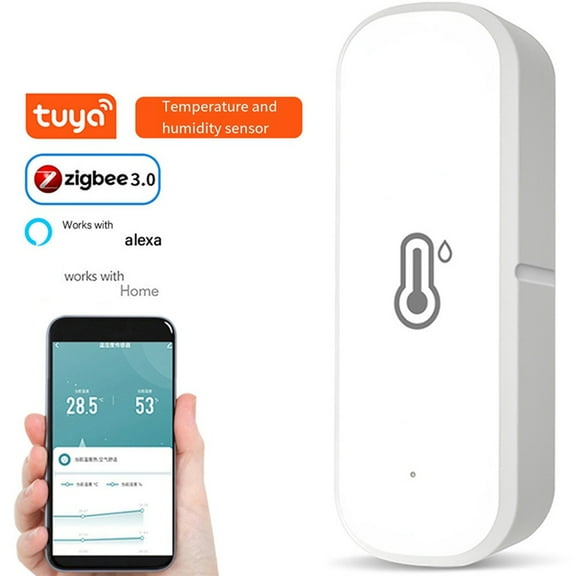 ZigBee Humidity and Temperature Sensor Smart Hygrometer Thermometer Remote Monitoring and Alerts Smart Home