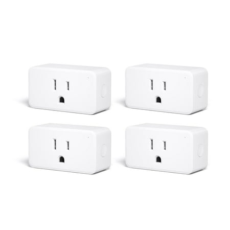 ZigBee Smart Plug 4 Pack with Real-time Energy Monitoring,15A Outlet, Zigbee Repeater,ETL Certified,ZigBee Hub Required,Work with Home Assistant,Compatible Echo Devices and SmartThings