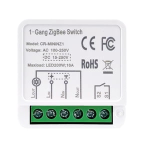 ZigBee intelligent on/off switch, 16A Tuya Smart Life App, supports Amazon Alexa Google Assistant voice control. Suitable for intelligent modification of home lighting and household appliances.