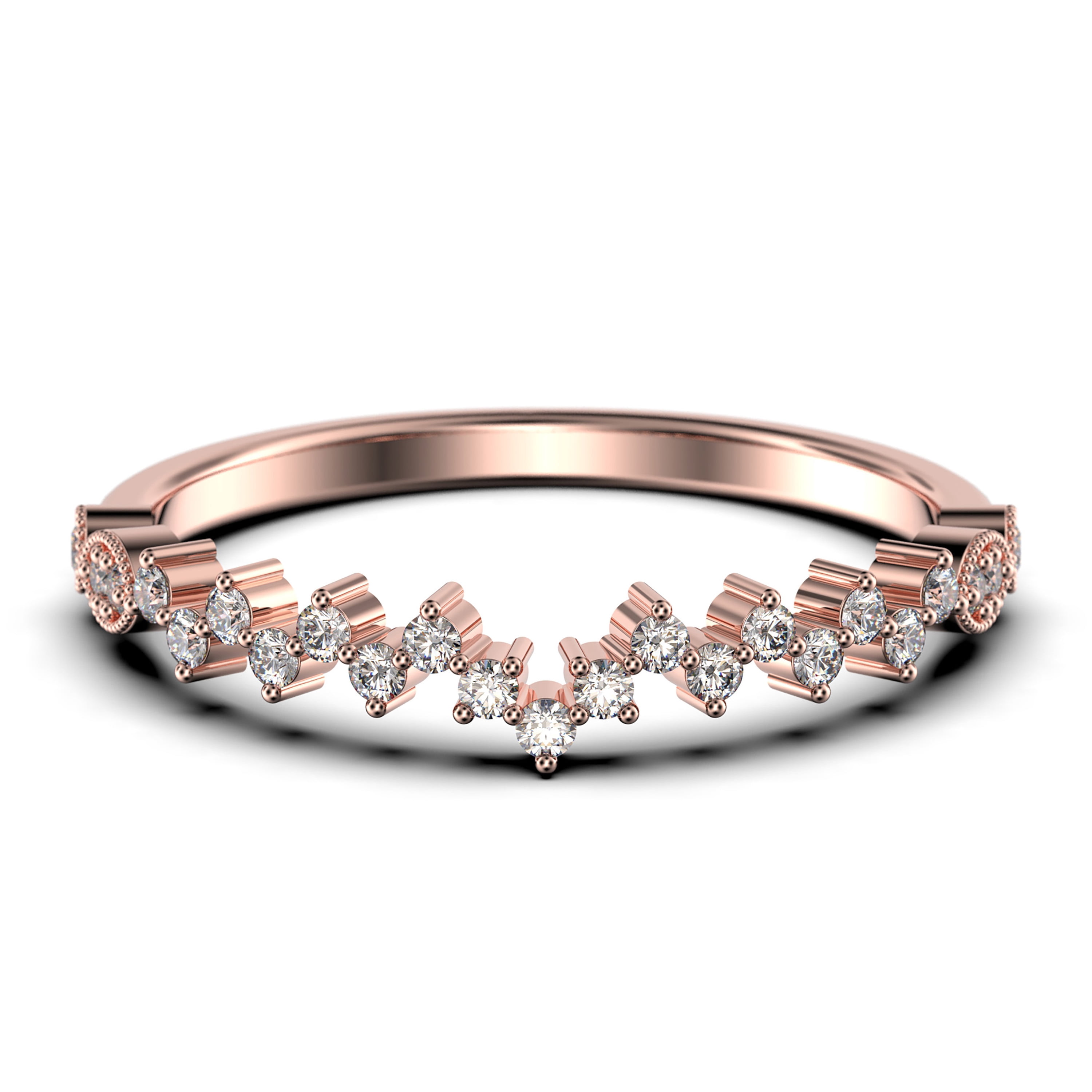 925 Sterling Silver & 18K White Gold Plated Eternity Ring With Moissanite/Diamond VVS1