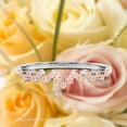 thumbnail image 1 of ZigZag Design Minimalist 0.15 Carat Milgrain Morganite And Diamond Moissanite Engagement Ring Wedding Band in 10k Solid White Gold, Stackable Ring, Gift For Her, Promise Ring, Anniversary Ring, 1 of 3
