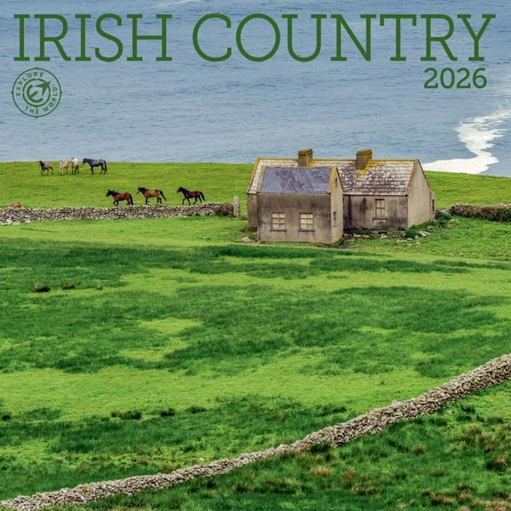Ziga Media, Irish Country 2026 Wall Calendar, 12'' X 12'', 16-Month Calendar with Stapled Binding