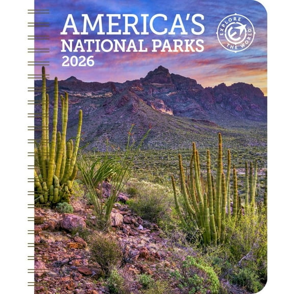Ziga Media, National Parks 2026 Engagement Planner, 6.5'' X 8.5'', 12-Month Calendar with Stapled Binding