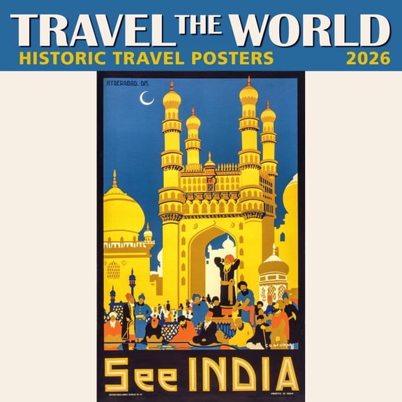 Ziga Media, Travel the World 2026 Mini Wall Calendar, 7'' X 7'', 16-Month Calendar with Stapled Binding