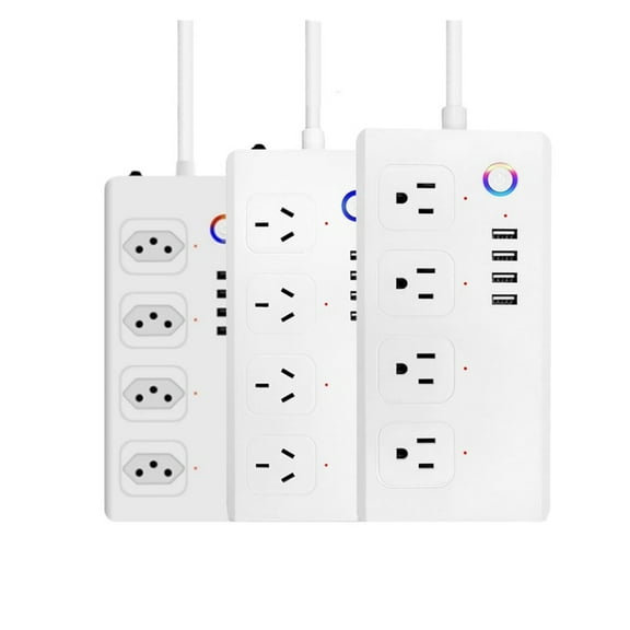 Zigb Smart With 4 USB Power Strip Extension Cord Multi Timer Socket Work With Intelligent Assistant