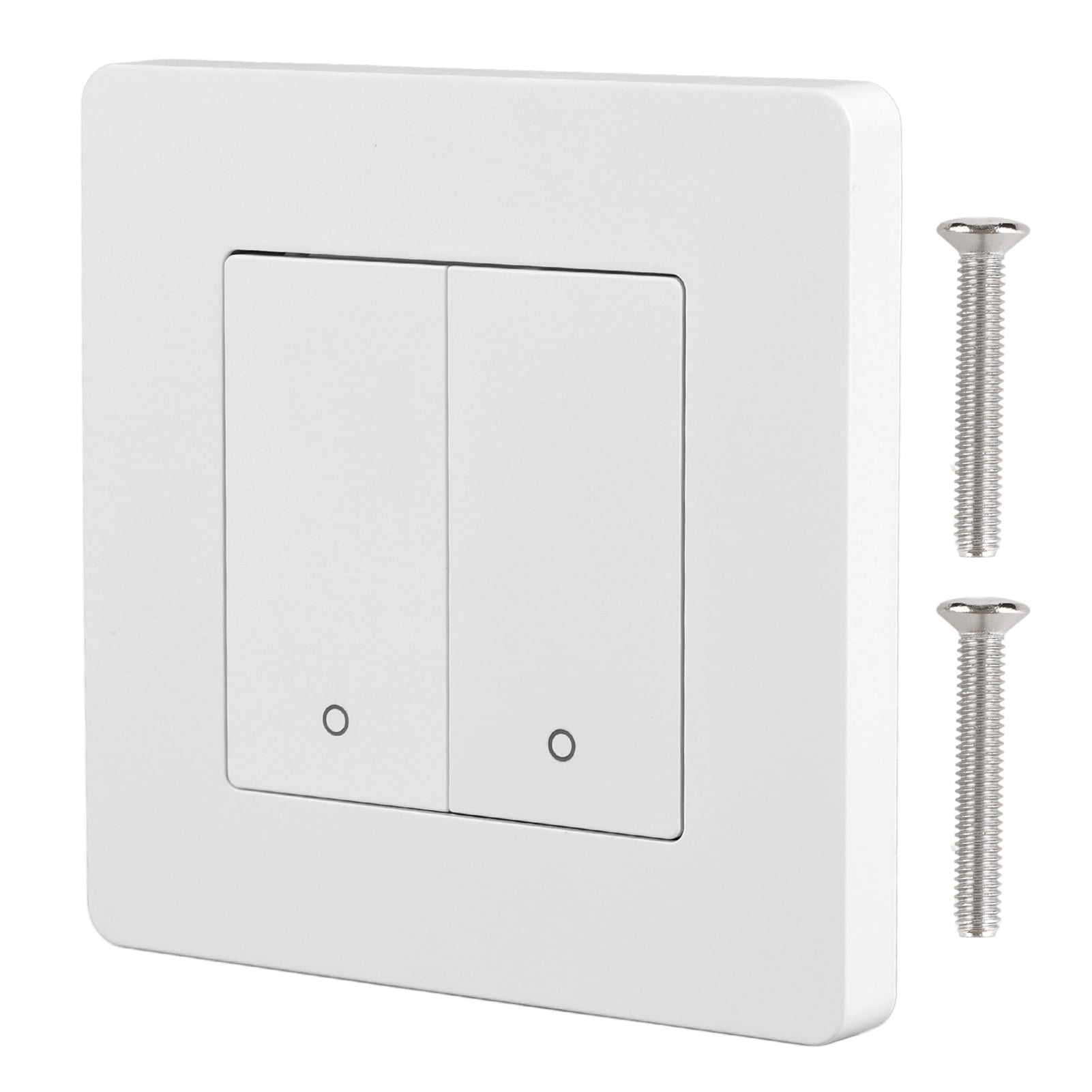 Zigbee 2 Gang Smart Light Switch with Timing, Dimming, and Reverse Dual Control, AC100-240V, White