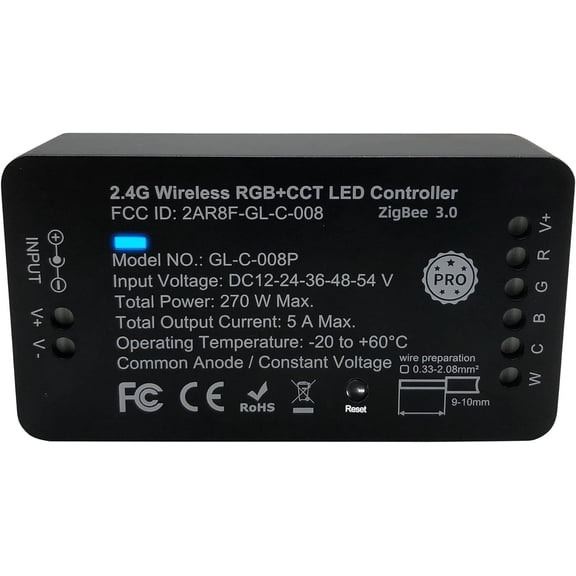 Zigbee 3.0 LED Controller Pro -for RGBW RGBCCT LED Light Strip - Smart APP/Alexa Voice Control - ZigBee HUB Required