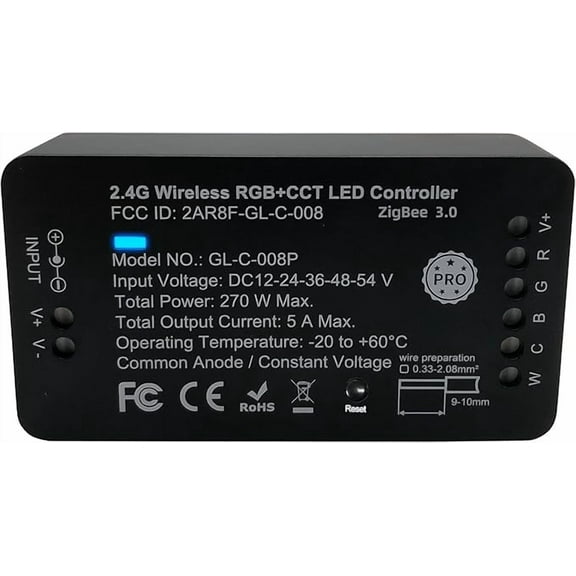 Zigbee 3.0 LED Controller Pro -for RGBW RGBCCT LED Light Strip - Smart APP/Alexa Voice Control - ZigBee HUB Required