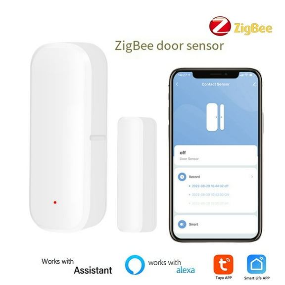 Zigbee Door Sensor Window Sensor Tuya Door Opener Detector Wireless Smart Door Sensor Alarm for Home Security&Automation,1 x Smart Door Sensor,White