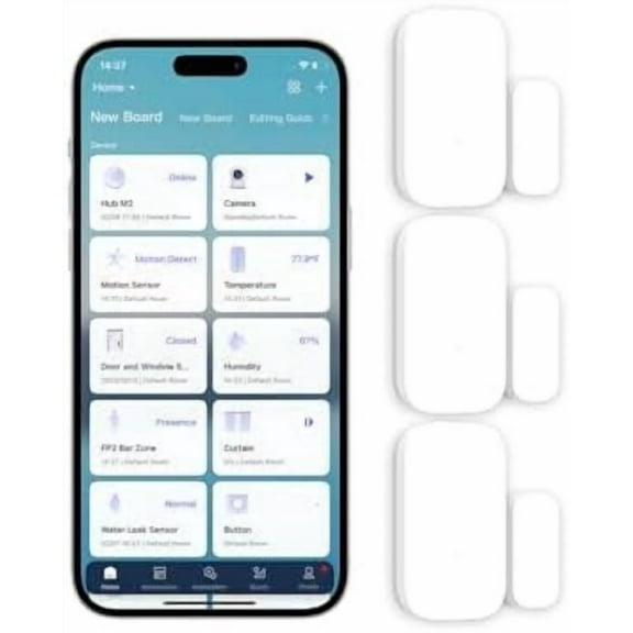 Zigbee Door and Window Sensor 3 Pack, Wireless Mini Contact Sensor, Home Automation, Requires  Hub, Zigbee Connection, Kid Safety, Compatible with Apple HomeKit, Alexa, Works with IFTTT
