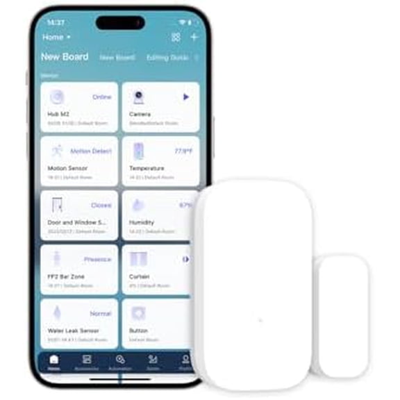 Zigbee Door and Window Sensor, Wireless Contact Sensor, Home Automation, Requires Hub (not 3rd-Party), Zigbee Connection, Kid Safety, Compatible with Apple HomeKit, Alexa, IFTTT