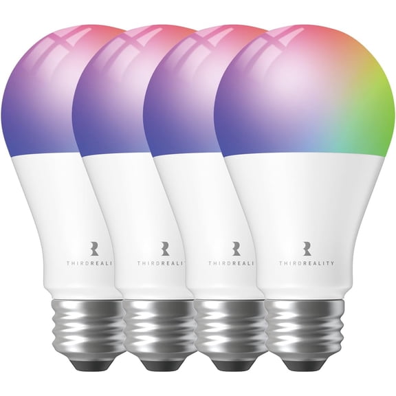 Zigbee Smart Color Bulb ZL1 4Pack,Compatible with Home Assistant(ZHA&Z2M), SmartThings,Aeotec,Homey,Hubitat or Echo Devices With Built-in Hub,A19 RGBCW Bulb,2700K-6500K Tunable,800 Lumens