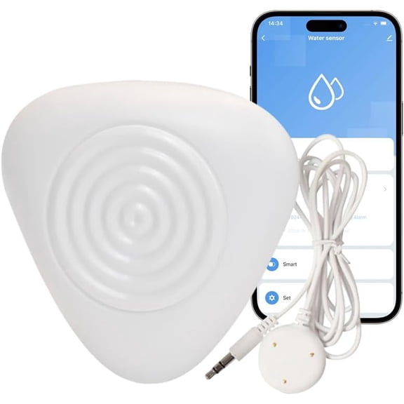 Zigbee Water Sensor, Smart Water Leak Detector for Home, Requires Zigbee Hub, Compatible with SmartThings and Home Assistant (ZHA & Z2M)