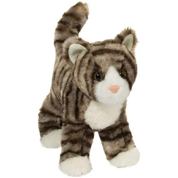 Zigby Gray Stripe Cat 8 Inch