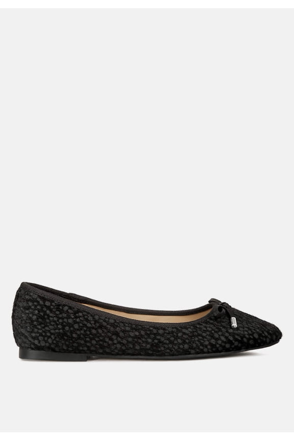 Ziggy Animal Print Flat Bow Ballerinas