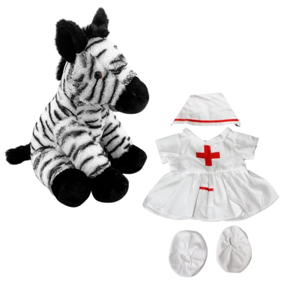 Ziggy The Zebra Providing Care As A Nurse - 16 Inch Plush Toy Perfect For Role Playing Adventures And Soft, Huggable Fun For Kids