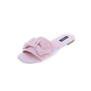 Zigi Soho Womens Valiant Satin Open Toe Flat Sandals Pink 7.5 Medium B,M