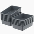 thumbnail image 1 of Ziglous 12-Pack Plastic Commercial Bus Tub, 13 L Plastic Restaurant Dish Tub, Gray, 1 of 7