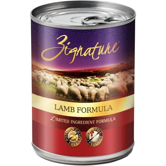 Zignature Lamb Canned Dog Food 13oz, case of 12