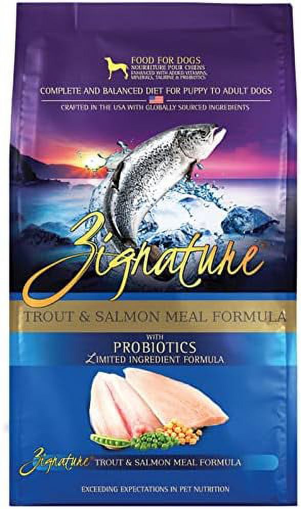 Zignature Dry Dog Food Trout and Salmon Meal Formula, 12.5Pound