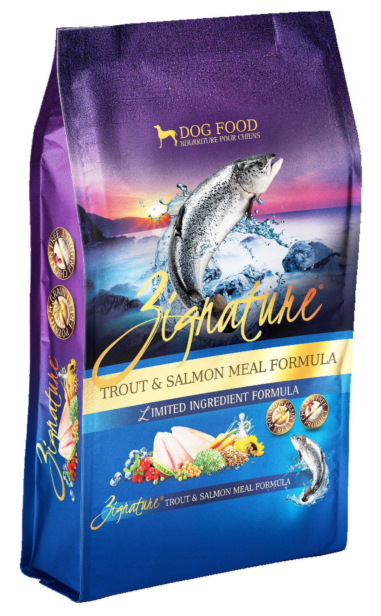 Zignature Limited Ingredient Grain-Free Trout & Salmon Meal Formula Dry Dog Food, 13.5 Lb