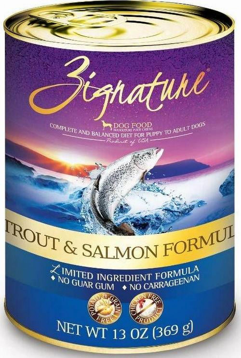 Zignature Trout and Salmon Limited Ingredient Formula Canned Dog Food