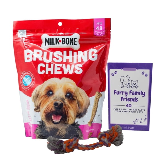 Milk-Bone Brushing Chews, Dental Dog Treats - Small Breed (48 Count) MerlinsMart Zine | Rope Toy
