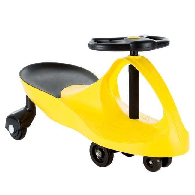 Pink and Black Plastic Wiggle Ride-On Car for Toddlers