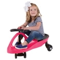 thumbnail image 1 of Zigzag Cars Pink Push & Pedal Ride-On for Toddlers & Kids, 15.25 x 12.5 x 30 in, 1 of 6