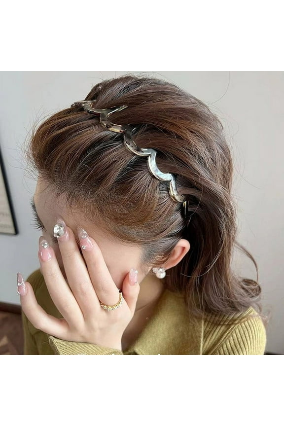 Zigzag Headband, Shark Tooth Hair Comb, Hard Headbands, Plastic Zigzag Headbands, Wavy Hair Comb Headband for Girls, Women, Men