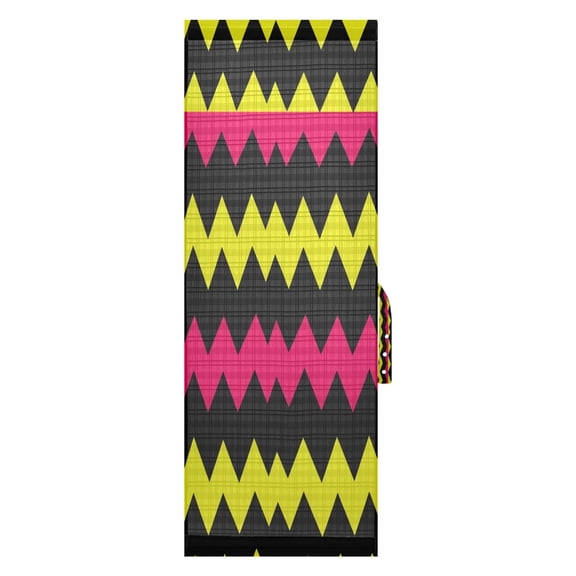Zigzag Pattern Door Side Curtain 54x40in Privacy Shade UV Protection Rod Pockets
