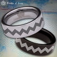 thumbnail image 1 of Zigzag Tungsten Carbide Ring, 1 of 9