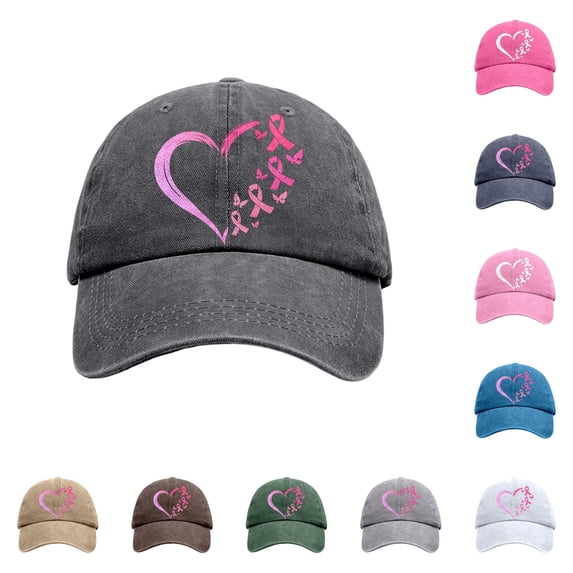 Zijinkuiwen Washed Baseball Cap for Men and Women Cancer Awareness ...