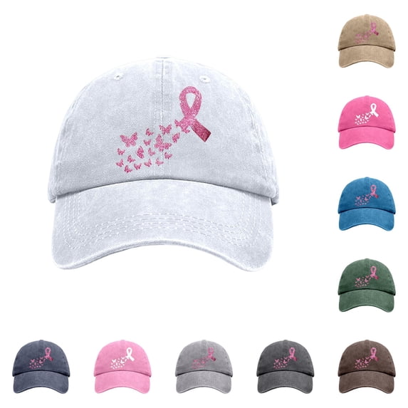 Zijinkuiwen Washed Baseball Cap for Men and Women Cancer Awareness ...