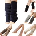 thumbnail image 1 of Zijinkuiwen Women Knit Leg Warmers Ribbed Stretchy Thick Soft Leg Sleeves for Daily Casual Outfit Wear,Dark Blue,One Size, 1 of 3