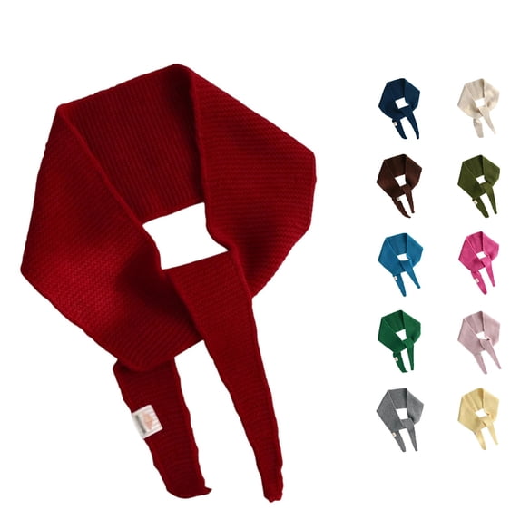 Zijinkuiwen Womens Scarf Knitted Pointed Tip Self Tie Warm Wrap for Daily Wear and Cold Weather Occasions,,One Size