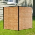 thumbnail image 1 of Zikebtuy 36in W x 44in H Air Conditioner Fence, 2 Panels Outdoor Wood Fence Privacy Screen with Metal Stakes, Outside Trash Can Pool Equipment Enclosure Panels Decorative Fences, 1 of 7