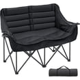 thumbnail image 1 of Bronkige Double Camping Chair for 2 Person - Oversized Padded Folding Loveseat - Portable Camping Couch Heavy Duty Lawn Chairs for Outdoor Beach - Support 500LBS, 1 of 7