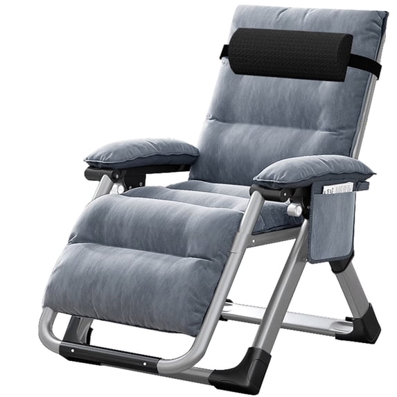 Bronkige Foldable Zero Gravity Chair with Removable Cushion, Support 440lbs for Poolside Beach, Adjustable Patio Reclining Chair with Headrest & Cup Holder, Folding Adult Chair for Indoor Outdoor