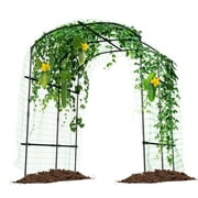 Zikebtuy Tall Garden Arch Trellis , 87'' L x 75'' W x 71'' H Tall Metal Plant Support Trellis Archway for Climbing Vine Vegetable/Fruit/Flower Outdoor Yard Lawn Garden Arch Tunnel Trellis