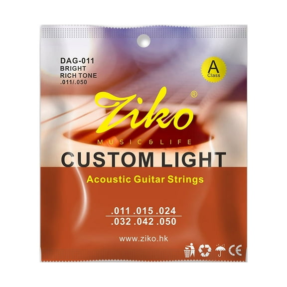 Ziko Acoustic Guitar Strings 11-50 Hign-Cabron Steel and Brass