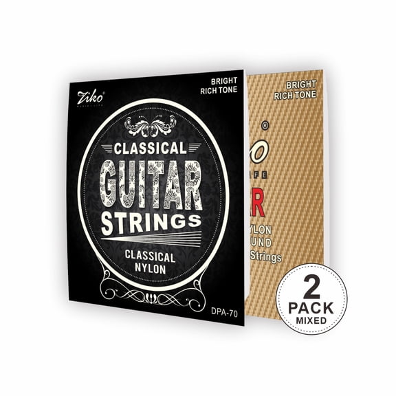 Ziko Classical Guitar Strings Silver plated 28-43 2 Pack Set DPA Mixed Pack