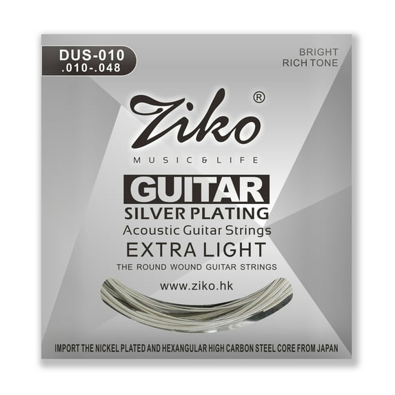 Ziko DUS-010 Silver Plating Acoustic guitar strings 10-48