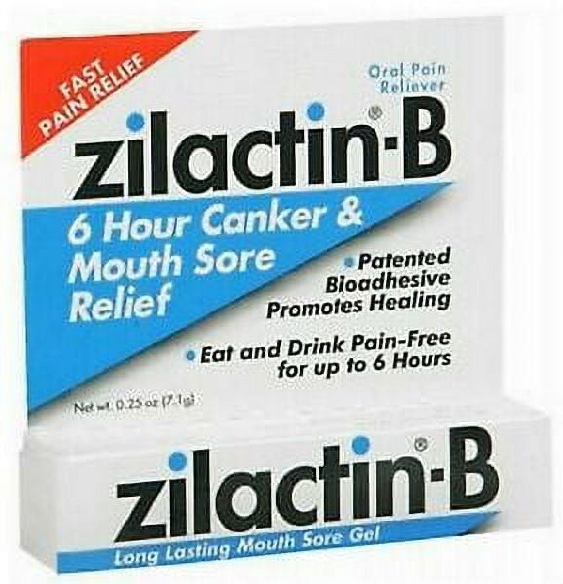 Zilactin-B Oral Care Treatment for Canker Sores, Numbing Dental