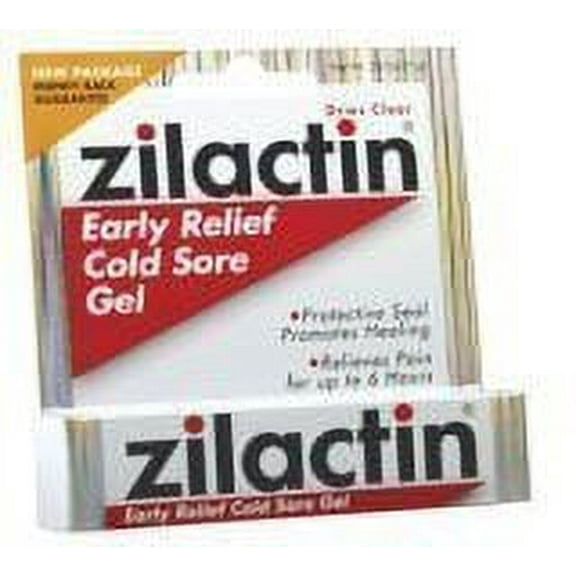 Zilactin Cold Sore Gel, Medicated Gel - 0.25 OzGel