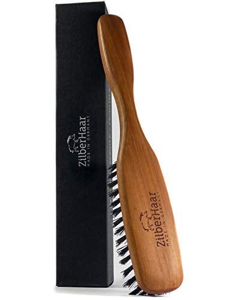 ZilberHaar Long Hair & Beard Brush - Soft 2nd Cut Boar Bristle Beard Brush
