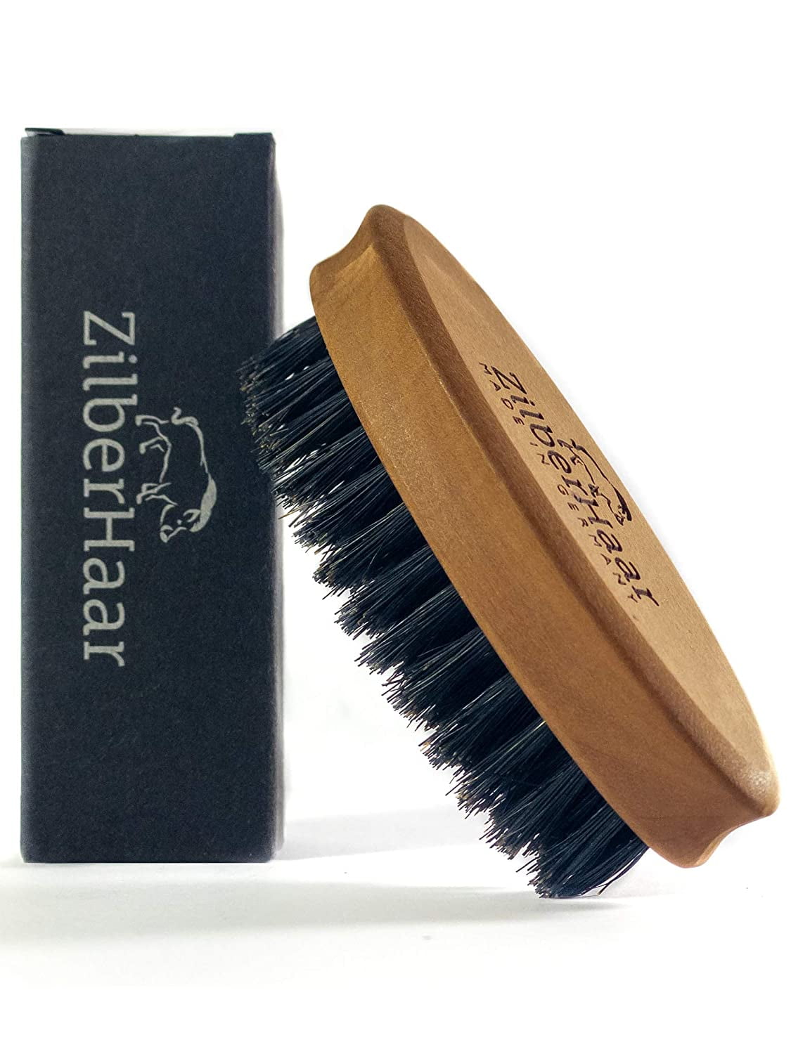 ZilberHaar - Soft Pocket Beard Brush - Boar Bristles and Pearwood ...